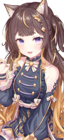 右手をかざす可愛い笑顔のアーニャ・メルフィッサ / ホロライブ / バーチャルYouTuber / VtuberのiPhone / スマホ壁紙