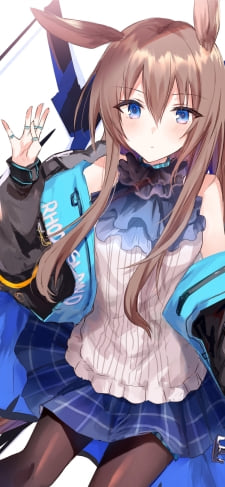 手を振る可愛いアーミヤ / アークナイツのiPhone / スマホ壁紙