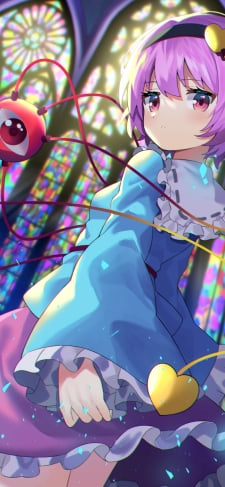 かわいい古明地さとり (こめいじさとり) / 東方地霊殿 / ファンアート / イラストのiPhone / スマホ壁紙