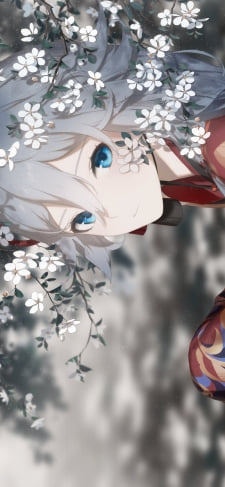 白い花を見る可愛い符华 / フカ / 崩壊3rd / 崩坏3rdのiPhone / スマホ壁紙