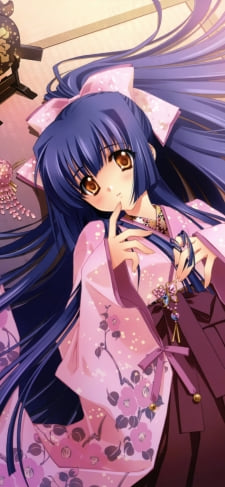着物を着て畳の上に仰向けに寝転ぶ倉木 鈴菜（くらき すずな） / 顔のない月のiPhone / スマホ壁紙