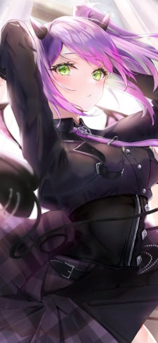 かっこいい常闇トワ / ピンクの髪色 / バーチャルYouTuber / ファンアート / イラストのiPhone / スマホ壁紙