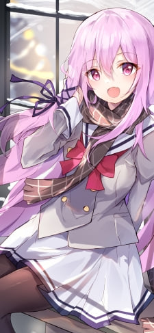 窓際に座っているかわいいキサラ / セーラー服 / エンゲージキス / Engage Kiss / ファンアート / イラストのiPhone / スマホ壁紙