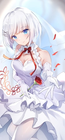 ウエディングドレスを着たかわいいシエスタ / 探偵はもう、死んでいる。 / ファンアート / イラストのiPhone / スマホ壁紙