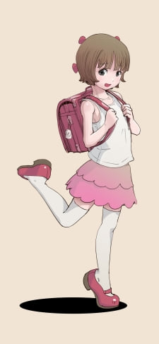 ピンクのランドセルを背負ったピノコ / ブラックジャック / ファンアート / イラストのiPhone / スマホ壁紙