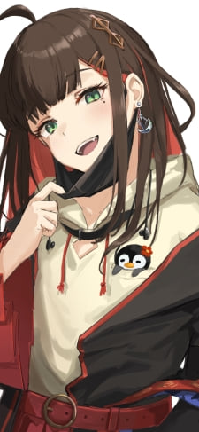 黒いマスクを外す可愛い緋月ゆい / バーチャルYouTuber / VtuberのiPhone / スマホ壁紙