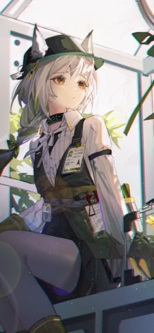 座って遠くを見つめるビーンストーク / アークナイツのiPhone / スマホ壁紙