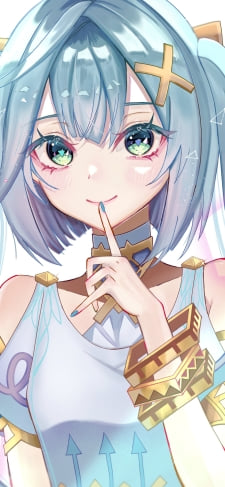 左手の人差し指をあてる可愛いファルザン / 緑の瞳 / ツインテール / 原神のiPhone / スマホ壁紙