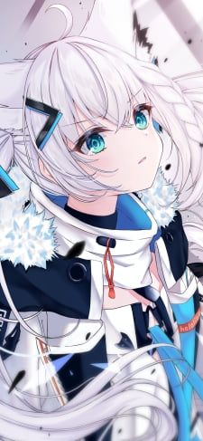 斜め上を見つめる白上フブキ / ホロライブ / バーチャルYouTuber / VtuberのiPhone / スマホ壁紙