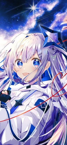 線形の赤いハートと天音かなた / ホロライブ / バーチャルYouTuber / VtuberのiPhone / スマホ壁紙