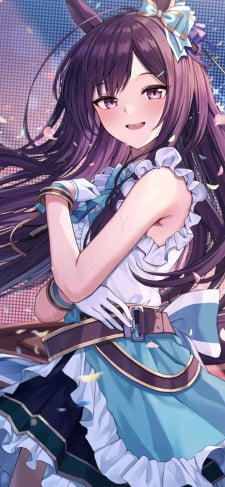 紙吹雪舞うステージ上で踊るメジロドーベル / ウマ娘プリティーダービーのiPhone / スマホ壁紙