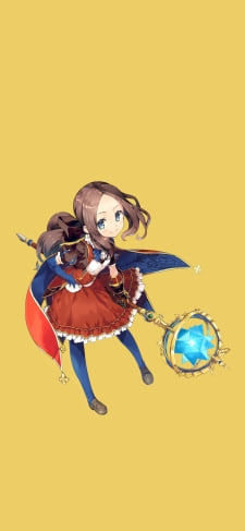 赤と青のドレスを着た可愛いレオナルド・ダ・ヴィンチ / fate/grand orderのiPhone / スマホ壁紙