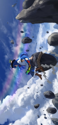 浮遊する岩に乗る比那名居天子（ひななゐてんし） / てんこ / 紙垂 / しめ縄 / 東方のiPhone / スマホ壁紙