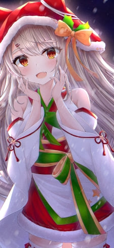 サンタコスをした可愛い夕立 / アズールレーンのiPhone / スマホ壁紙