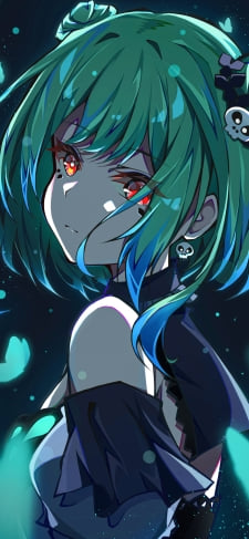 赤い瞳の横向きの潤羽るしあ / ホロライブ / バーチャルYouTuber / VtuberのiPhone / スマホ壁紙
