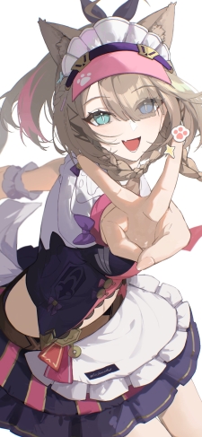 ピースするpardofelis / マーブルキャット / 崩壊3rdのiPhone / スマホ壁紙