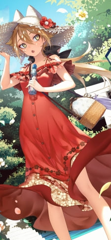 ラムネを持った赤いドレスを着た可愛い伏見ガク / にじさんじ / バーチャルYouTuber / VtuberのiPhone / スマホ壁紙