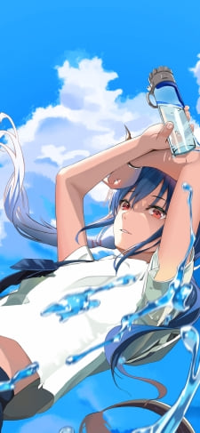 水が入ったボトルを持つチェン / アークナイツのiPhone / スマホ壁紙