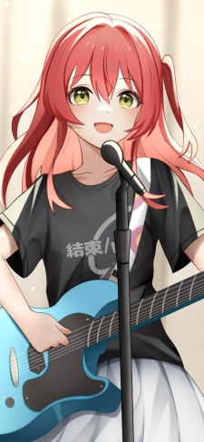 ライブで水色のギターを弾く喜多郁代 / ぼっち・ざ・ろっく!のiPhone / スマホ壁紙