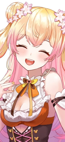 かわいい桃鈴ねね / バーチャルYouTuber / ホロライブのiPhone / スマホ壁紙