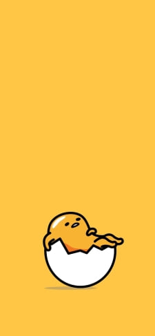かわいいぐでたま 黄色のiPhone / スマホ壁紙
