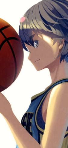 バスケットボールを持ちこちらを見つめる神原駿河 / 物語シリーズのiPhone / スマホ壁紙
