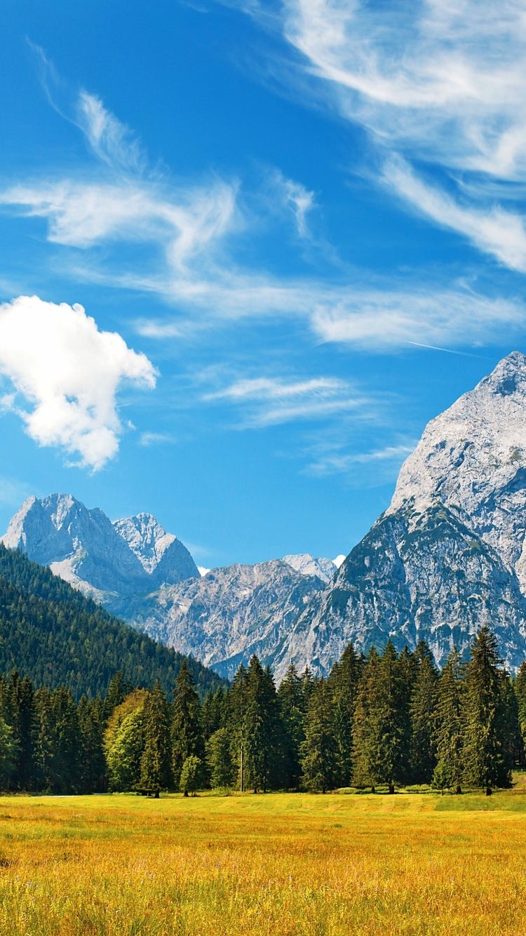 アルプスの山の750 x 1334 / スマホ壁紙