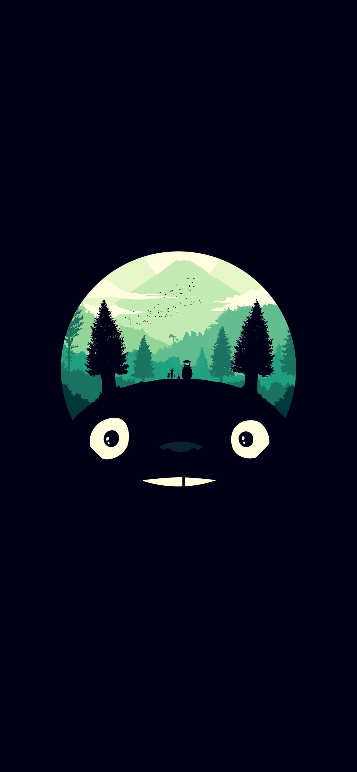 トトロの森 ジブリの1170 x 2532 / スマホ壁紙
