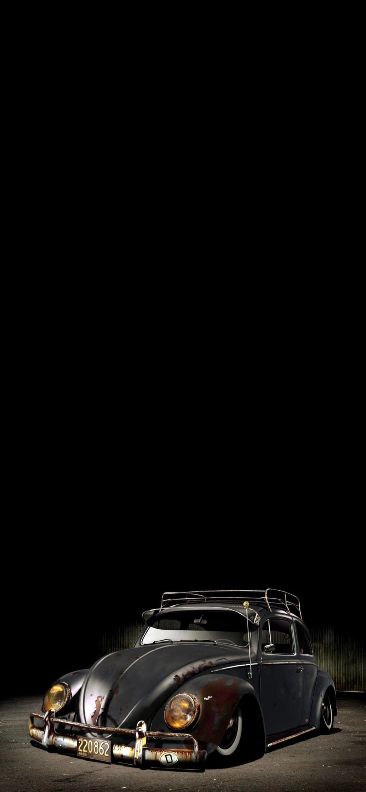 錆びついたフォルクスワーゲン・ビートルの1170 x 2532 / スマホ壁紙