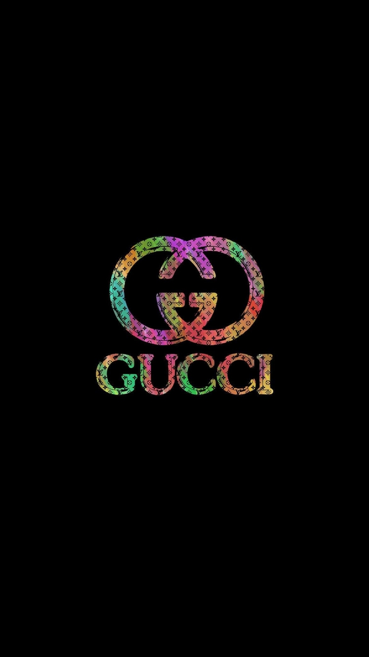 カラフルなGUCCIのロゴの750 x 1334 / スマホ壁紙