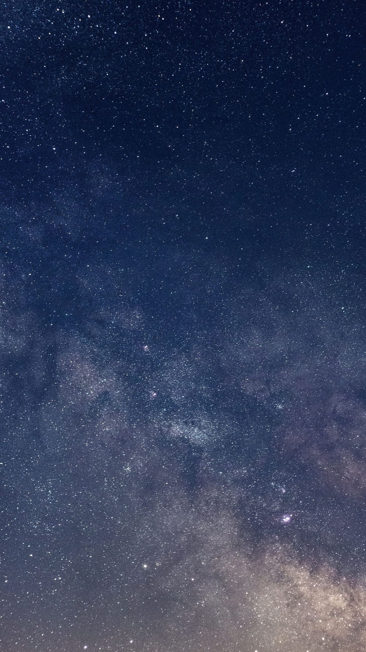 綺麗な黒い星空の750 x 1334 / スマホ壁紙
