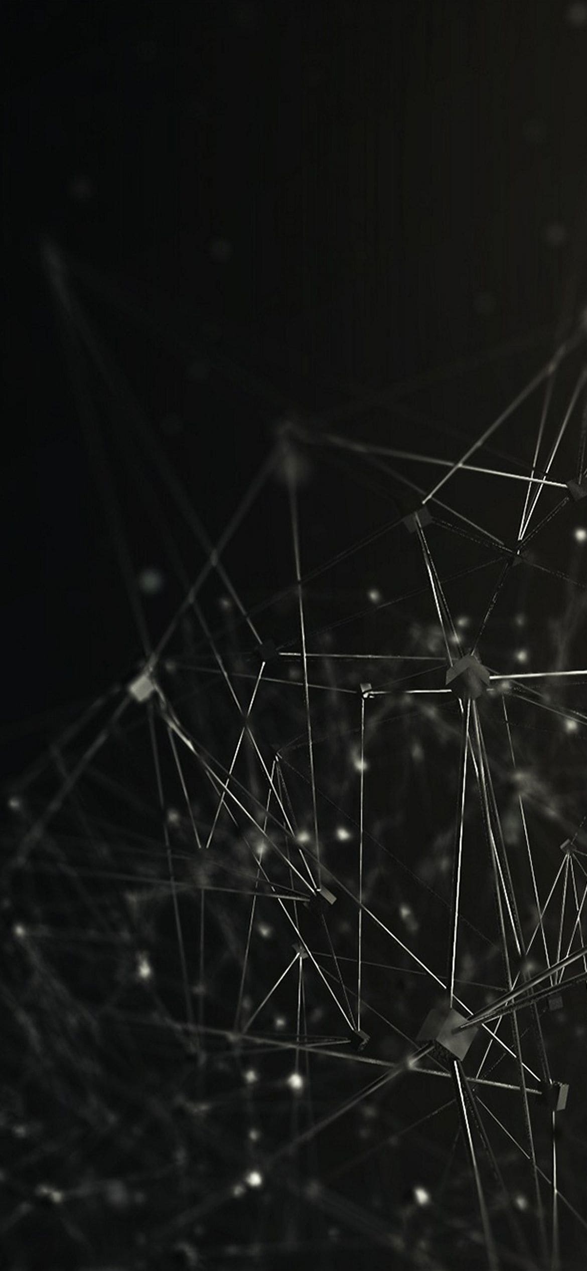 黒の線状のオブジェクトの1170 x 2532 / スマホ壁紙