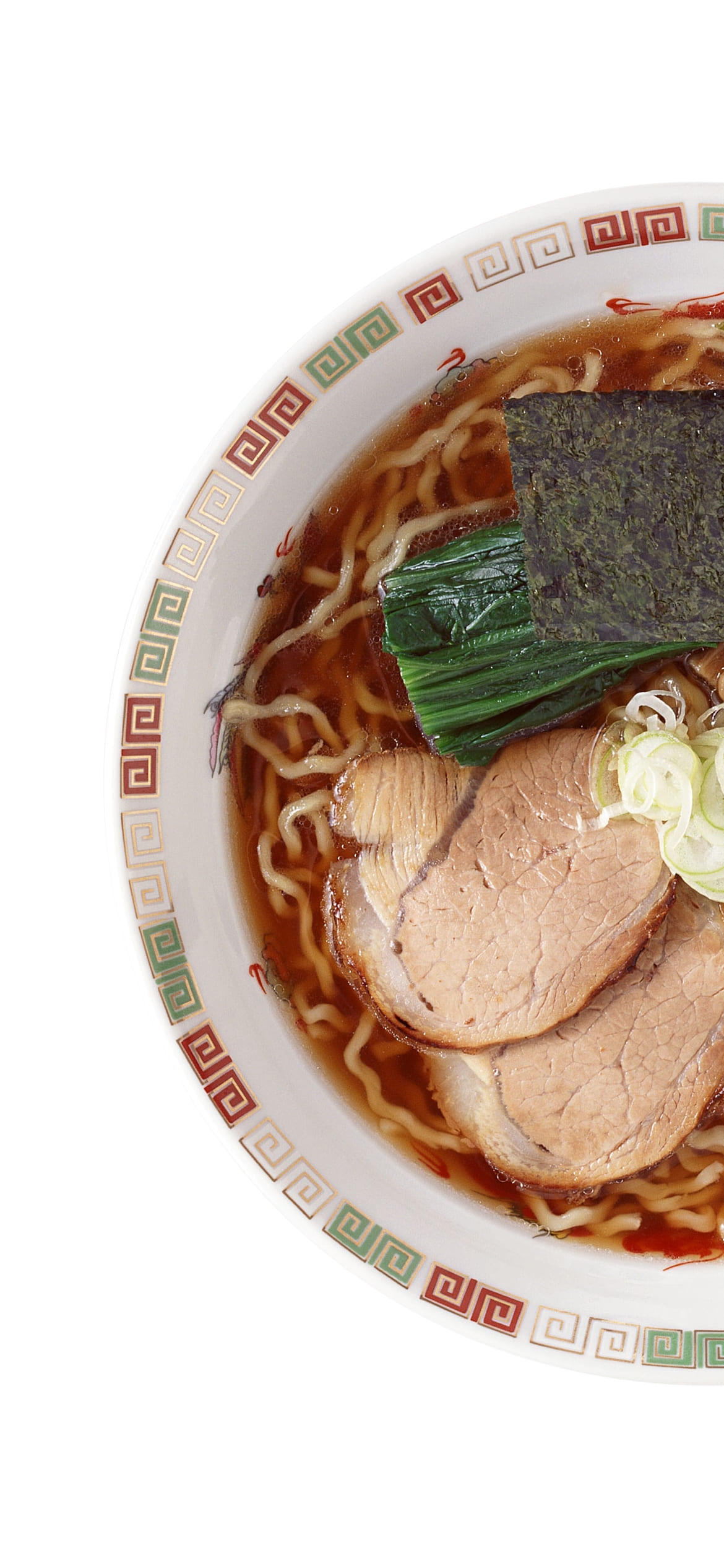 美味しそうな醤油ラーメン チャーシュー ほうれん草 海苔の1170 x 2532 / スマホ壁紙