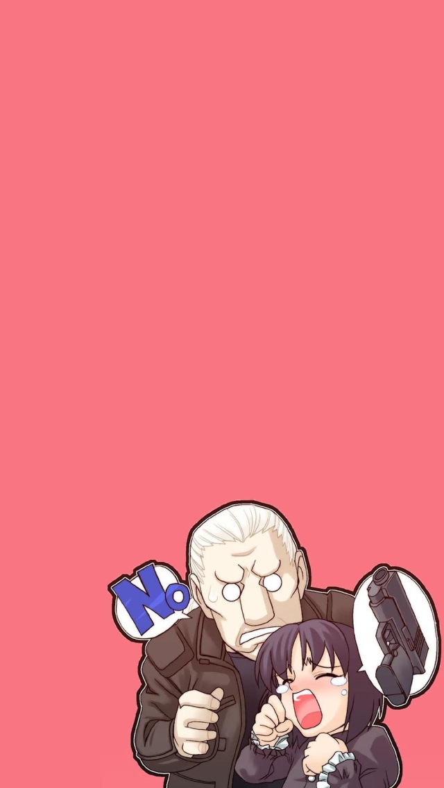 攻殻機動隊 草薙素子 バトーの640 x 1136 / スマホ壁紙