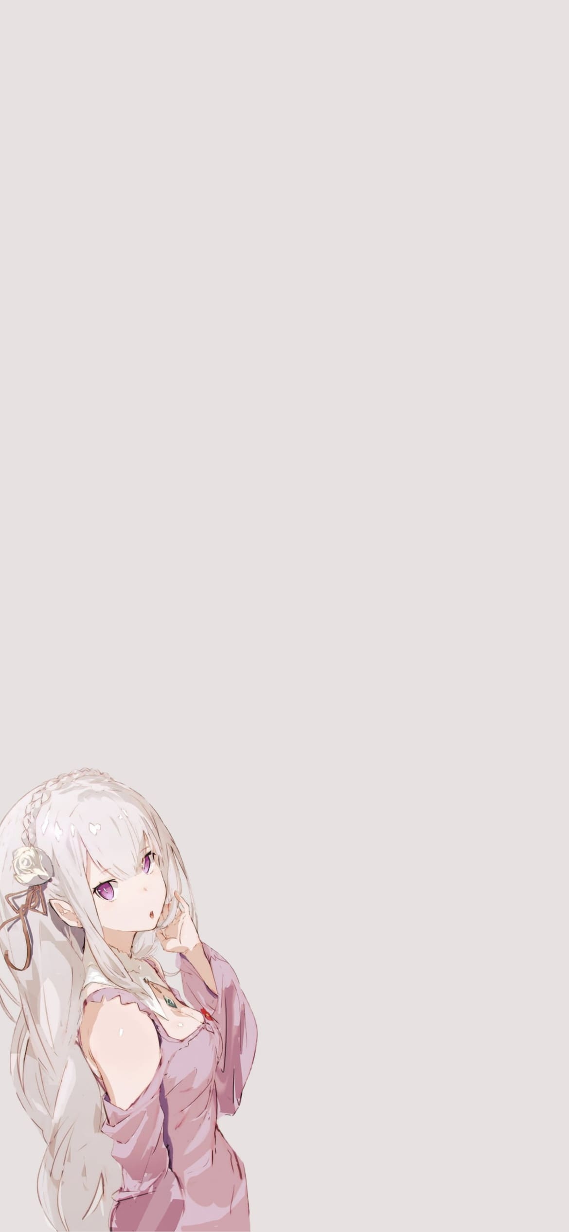 Re:ゼロから始める異世界生活 可愛いエミリアの1170 x 2532 / スマホ壁紙