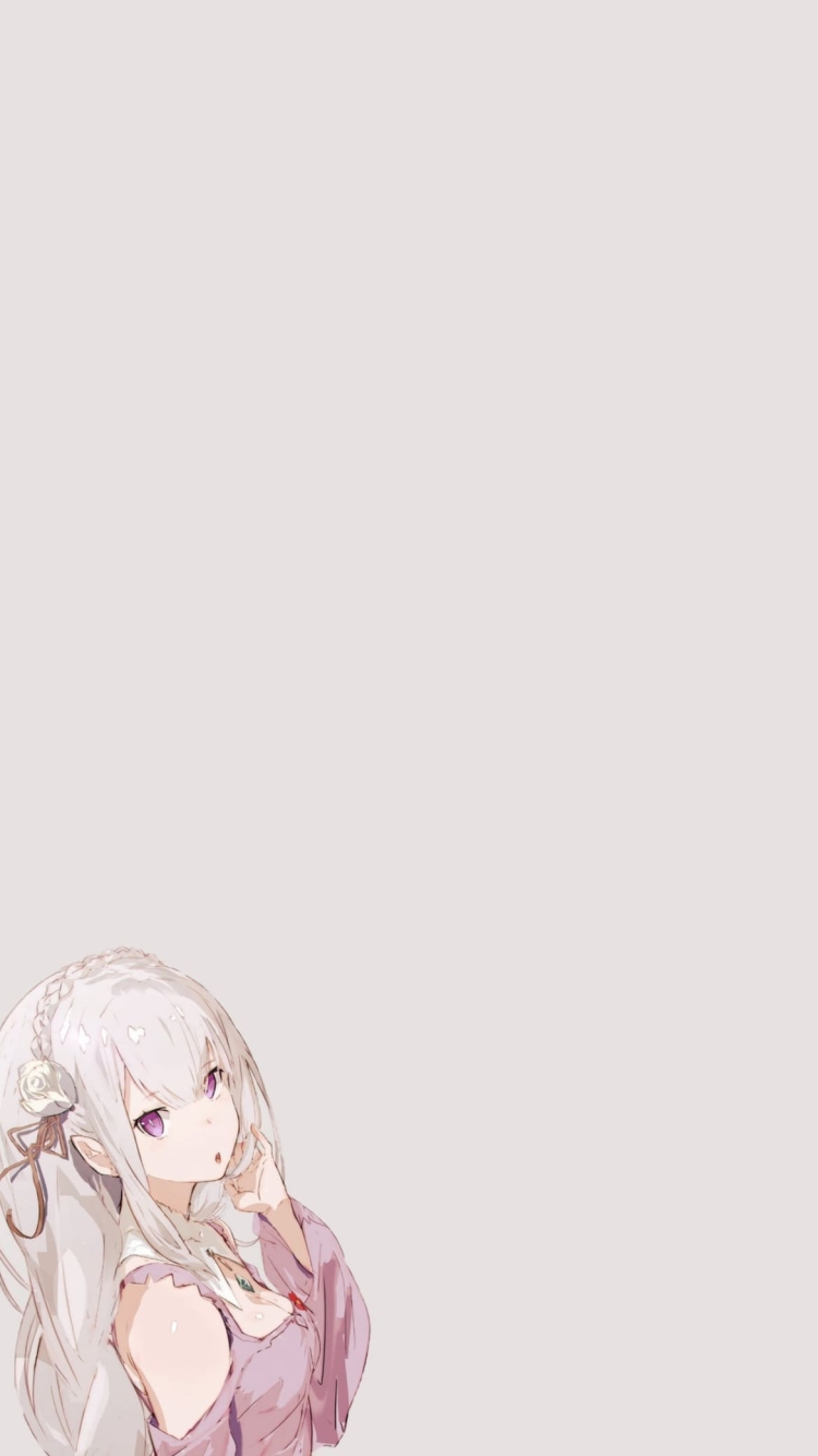Re:ゼロから始める異世界生活 可愛いエミリアの750 x 1334 / スマホ壁紙
