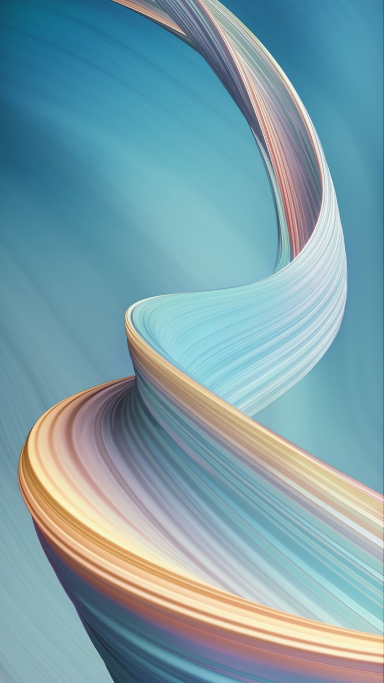 黄色・水色の無数のラインの750 x 1334 / スマホ壁紙