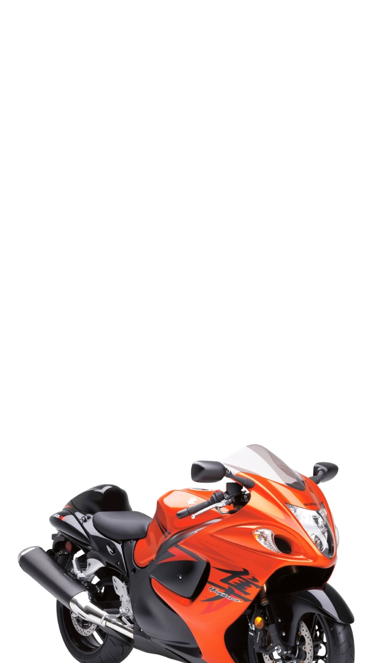 SUZUKI オレンジ 隼 バイクの750 x 1334 / スマホ壁紙