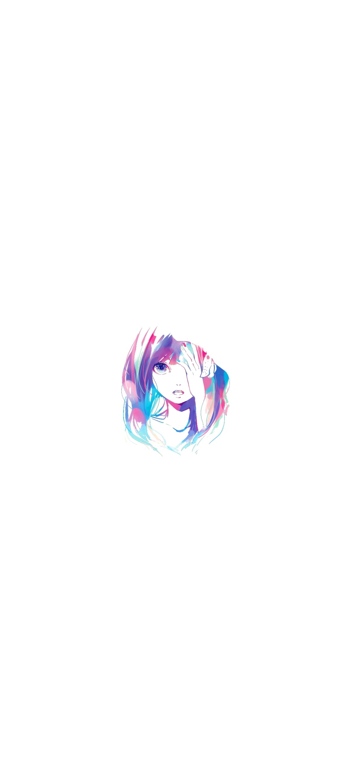 片目を隠した可愛い女の子の1170 x 2532 / スマホ壁紙
