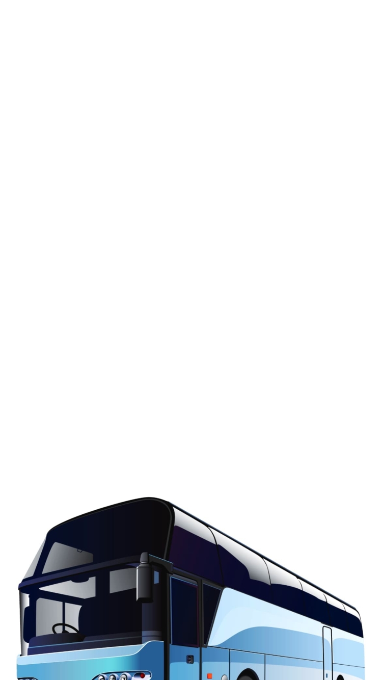 青いバスの750 x 1334 / スマホ壁紙