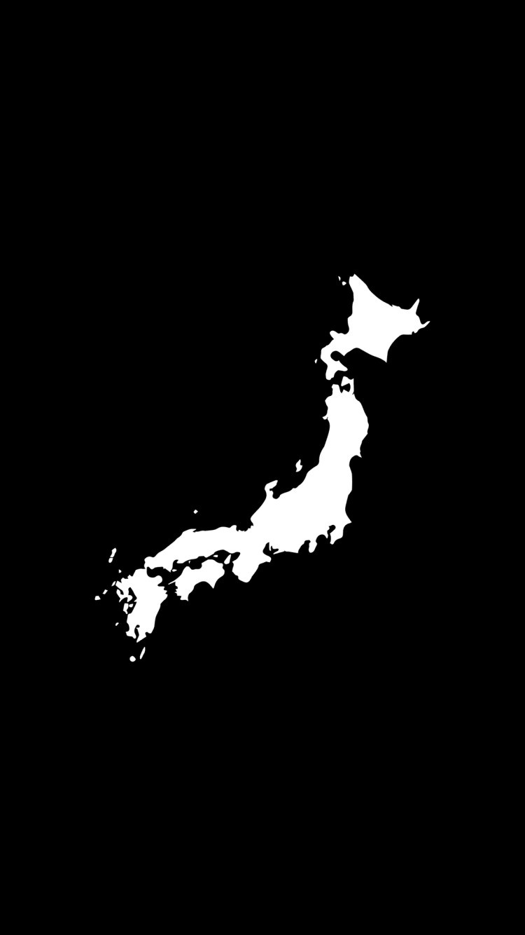 日本地図の750 x 1334 / スマホ壁紙