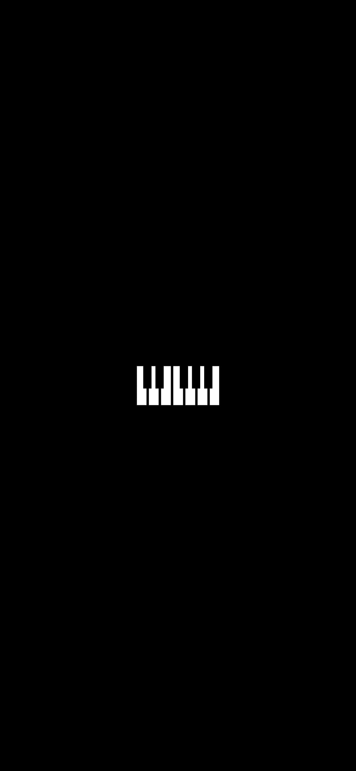 ピアノの鍵盤 ミニマル 白黒の1170 x 2532 / スマホ壁紙