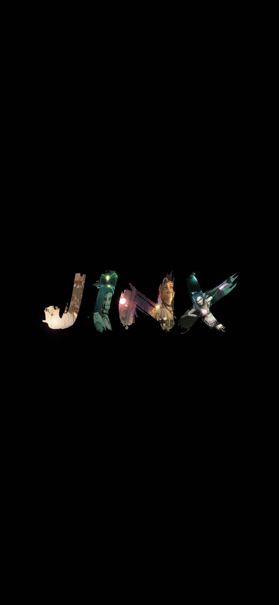 LoL ジンクス タイポグラフィの1170 x 2532 / スマホ壁紙