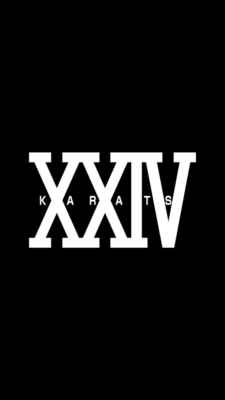 24karats ⅩⅩⅣKARATS 黒の750 x 1334 / スマホ壁紙