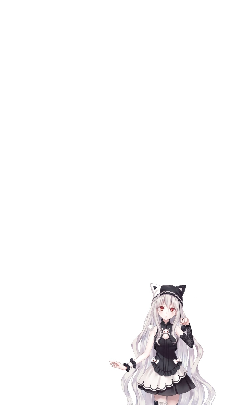 ゴスロリ 猫耳 女の子の750 x 1334 / スマホ壁紙