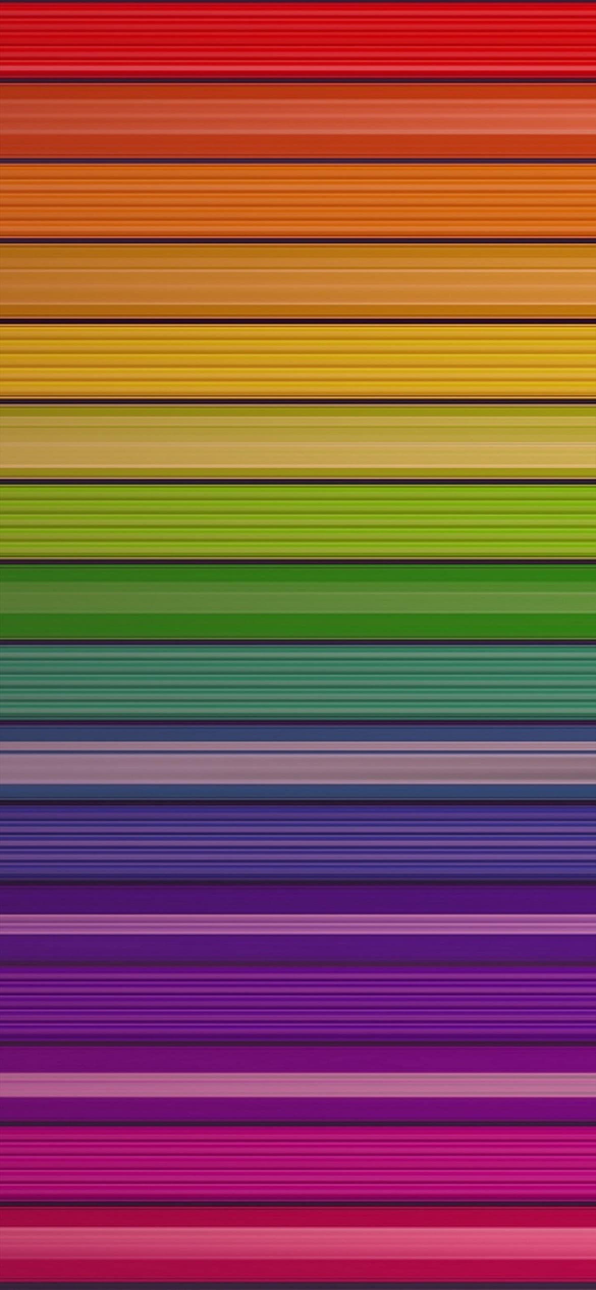 虹色の横のラインの1170 x 2532 / スマホ壁紙