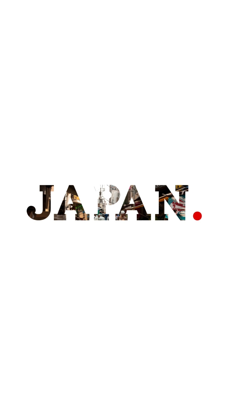 JAPAN タイポグラフィの750 x 1334 / スマホ壁紙