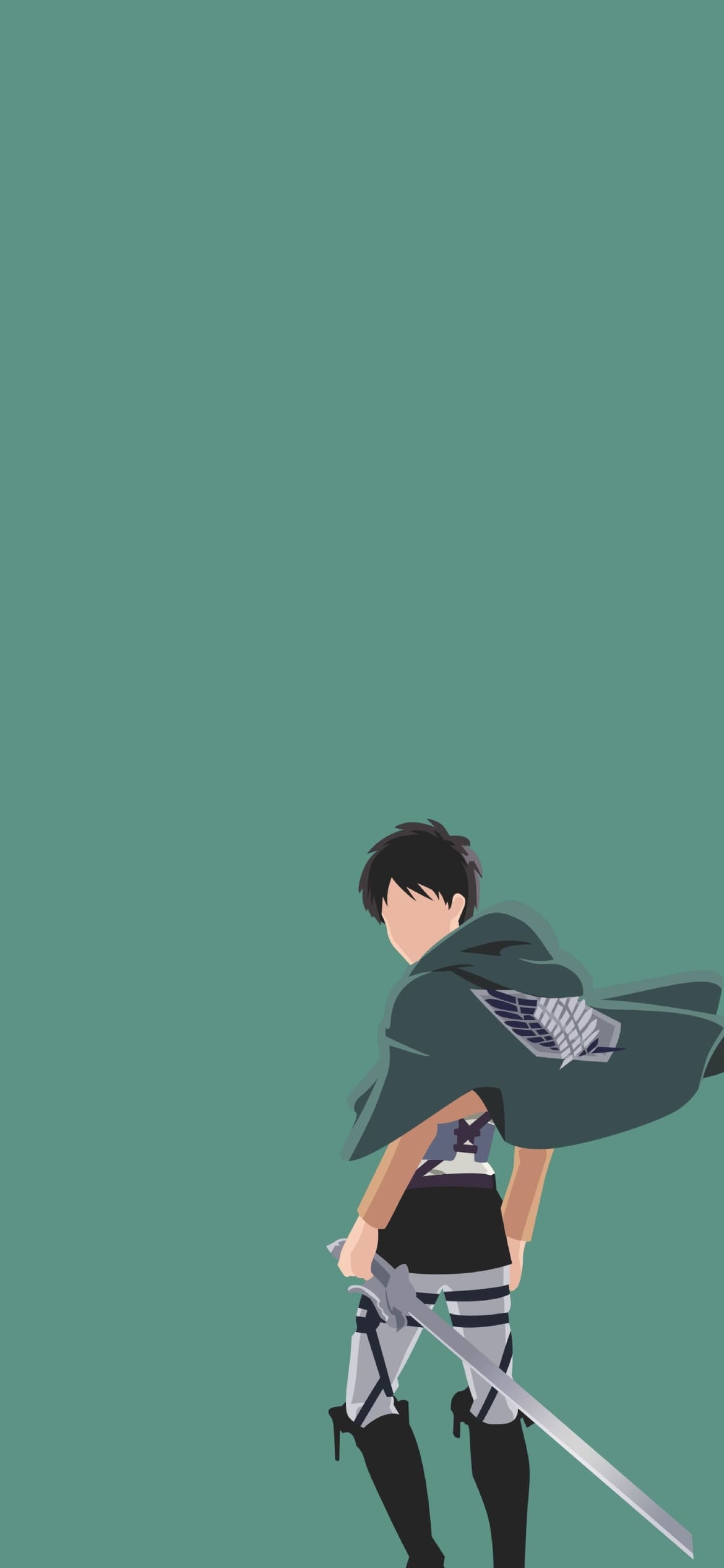 進撃の巨人 エレン・イェーガーの1170 x 2532 / スマホ壁紙