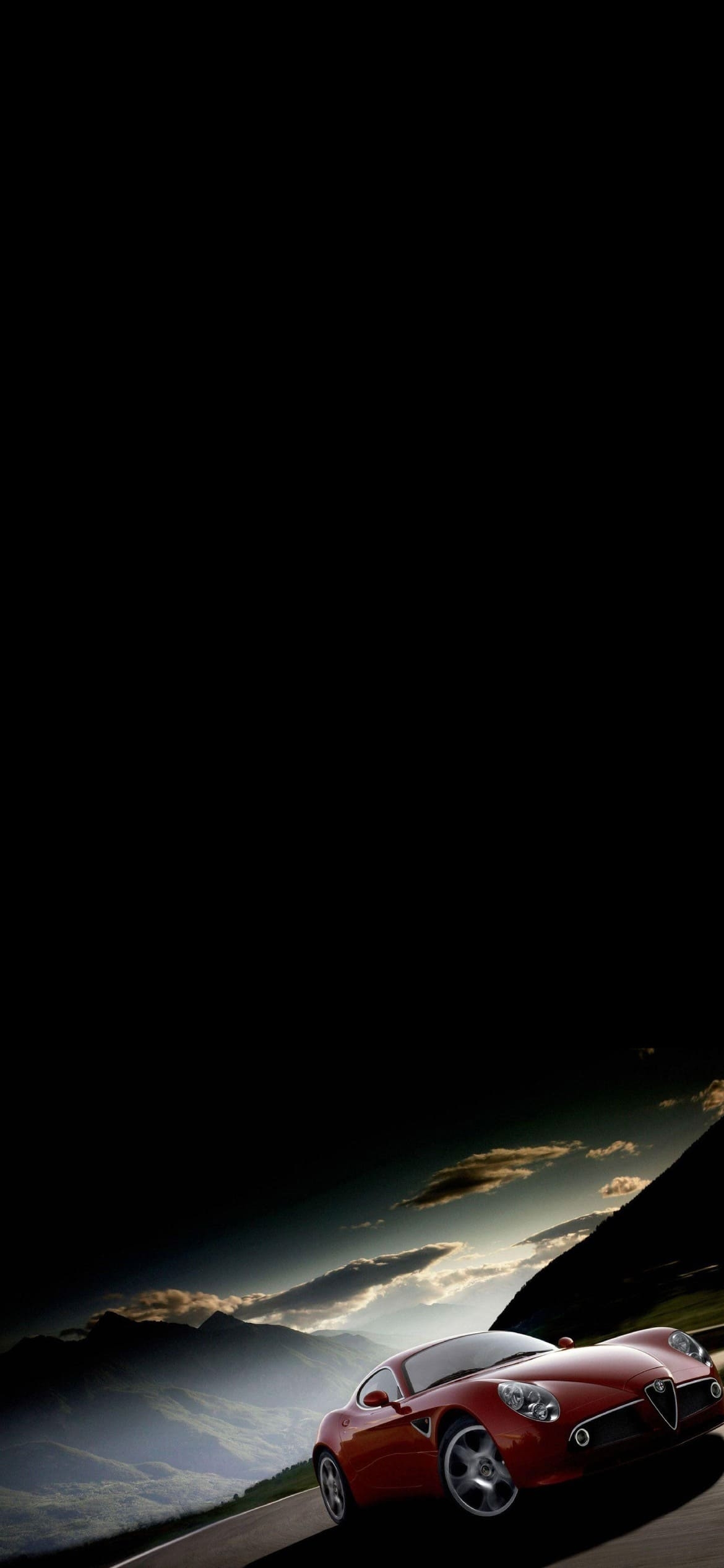 赤のアルファロメオの1170 x 2532 / スマホ壁紙