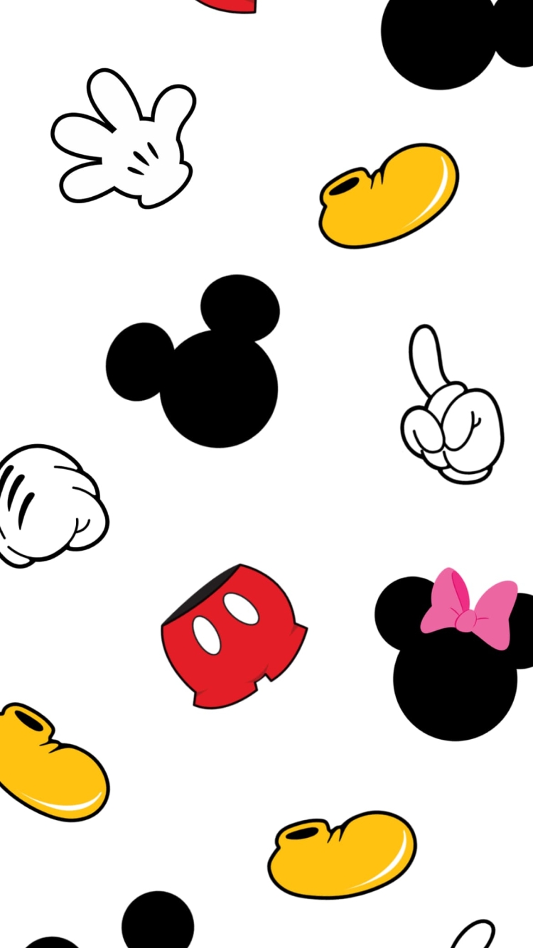ディズニー風 ミッキー ミニーの750 x 1334 / スマホ壁紙